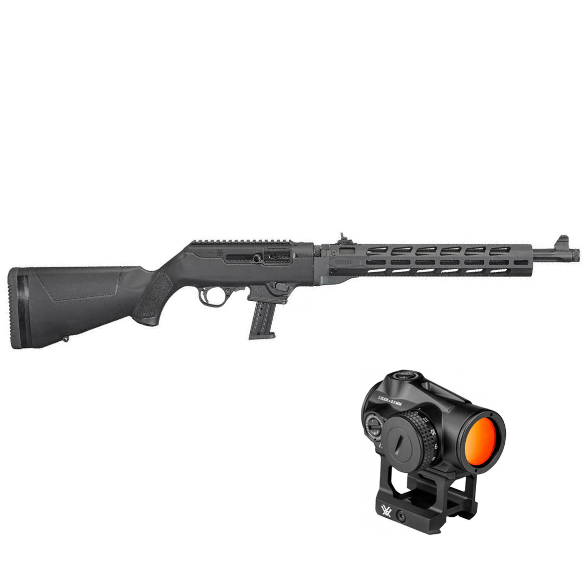 Ruger PC Carbine 9mm jakt Alu handguard +Vortex Triumph