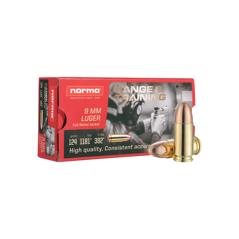 Norma 9x19 124gr FMJ