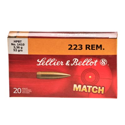 Sellier & Bellot Match .223 Rem 52gr
